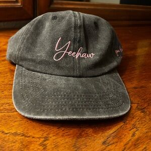 Charcoal Yeehaw Embroidered Hat